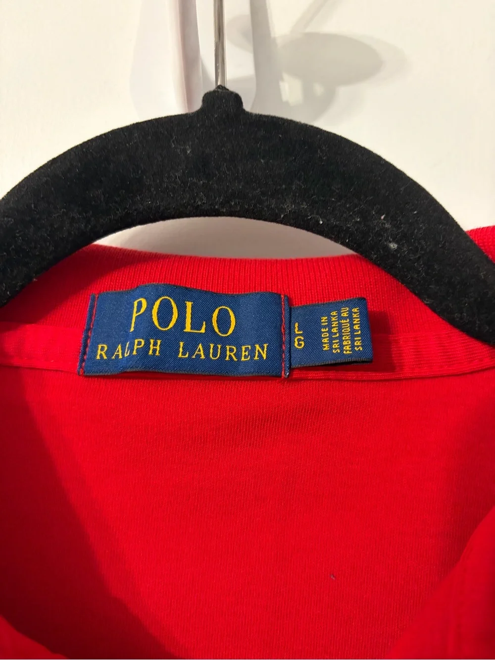 Ralph Lauren Polo Shirt in Red with Navy Logo